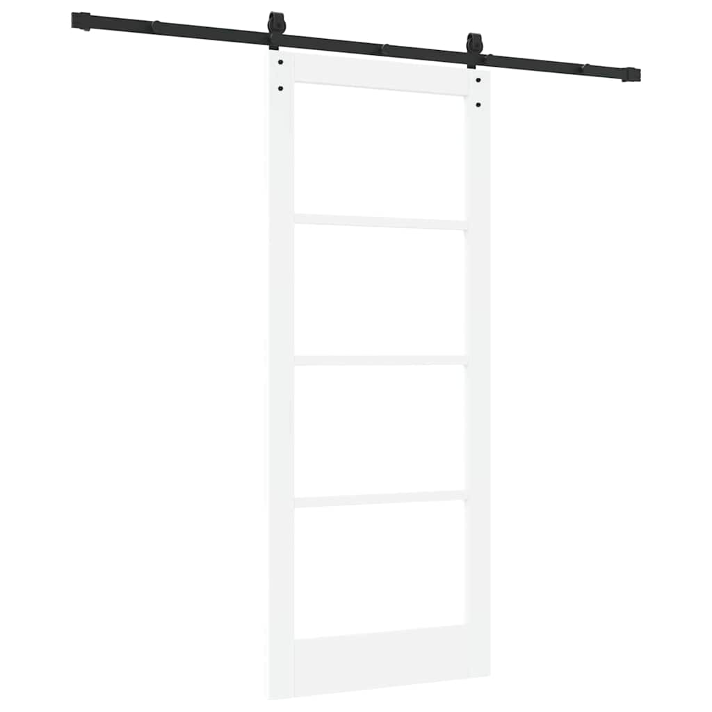 Schuifdeur ORKDAL Wit 83 x 202 cm Massief grenenhout en glas is nu te koop bij PeponiXL, paradijselijk wonen!