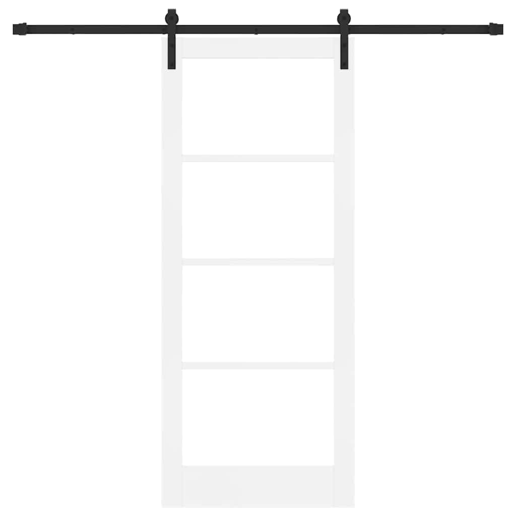 Schuifdeur ORKDAL Wit 83 x 202 cm Massief grenenhout en glas is nu te koop bij PeponiXL, paradijselijk wonen!