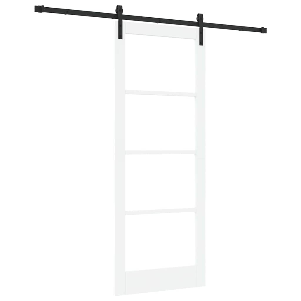 Schuifdeur ORKDAL Wit 83 x 211 cm Massief grenenhout en glas is nu te koop bij PeponiXL, paradijselijk wonen!