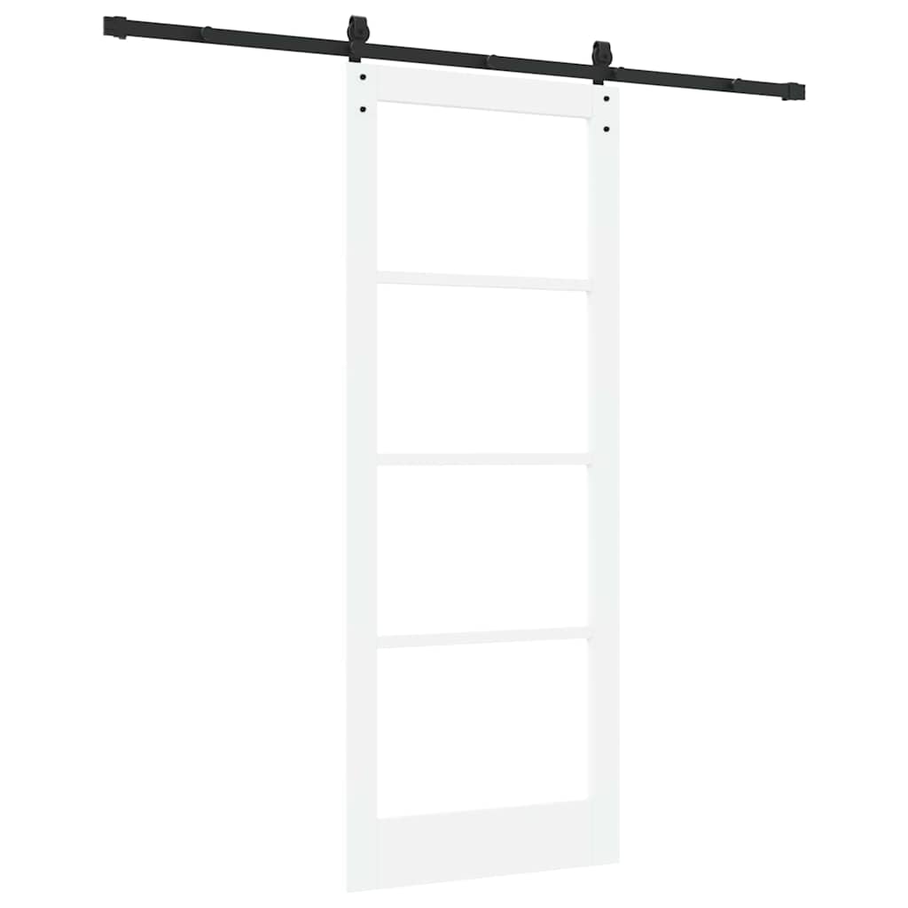 Schuifdeur ORKDAL Wit 83 x 211 cm Massief grenenhout en glas is nu te koop bij PeponiXL, paradijselijk wonen!