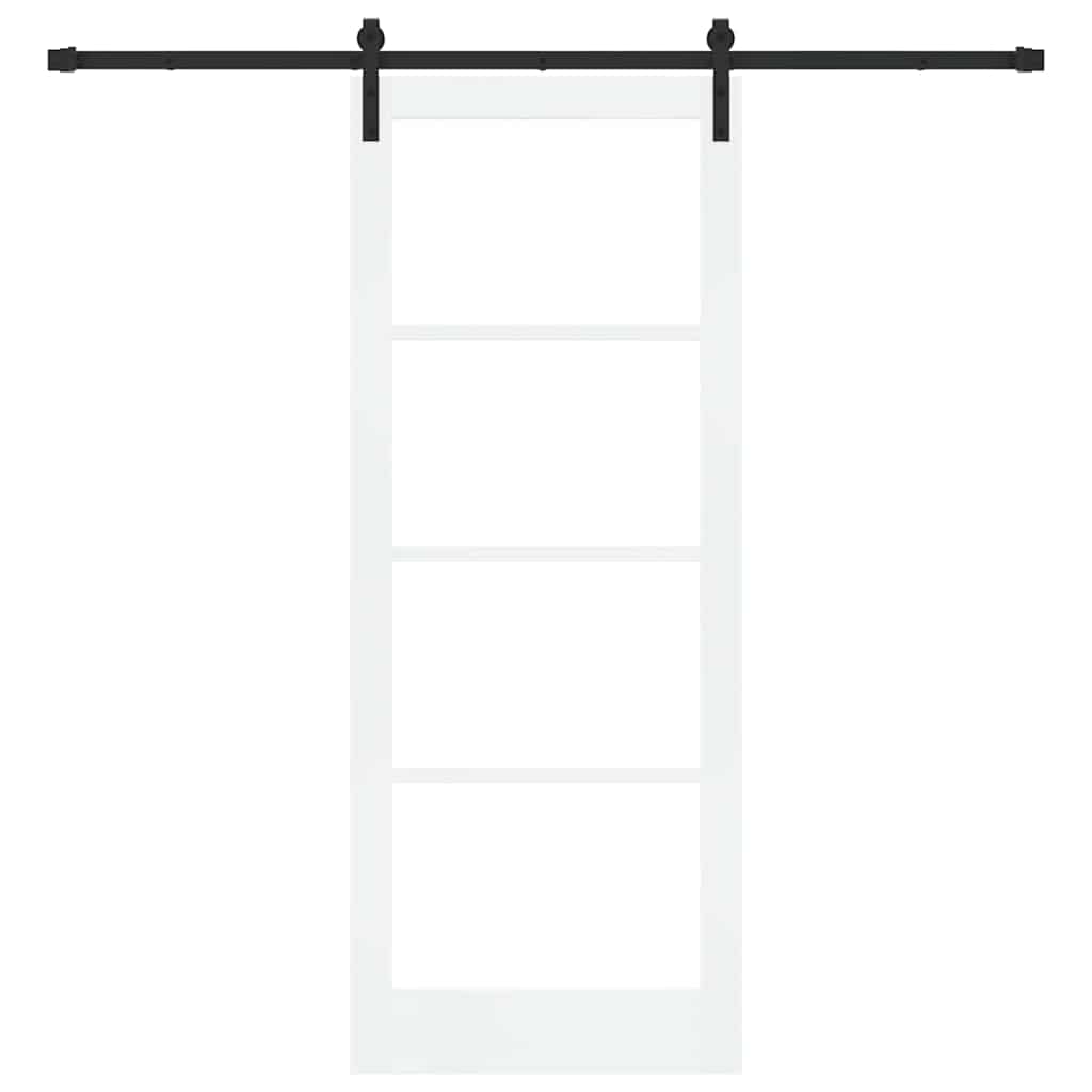 Schuifdeur ORKDAL Wit 83 x 211 cm Massief grenenhout en glas is nu te koop bij PeponiXL, paradijselijk wonen!