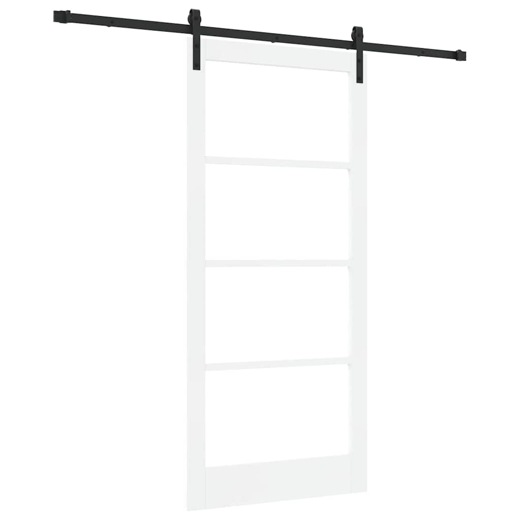 Schuifdeur ORKDAL Wit 93 x 202 cm Massief grenenhout en glas is nu te koop bij PeponiXL, paradijselijk wonen!