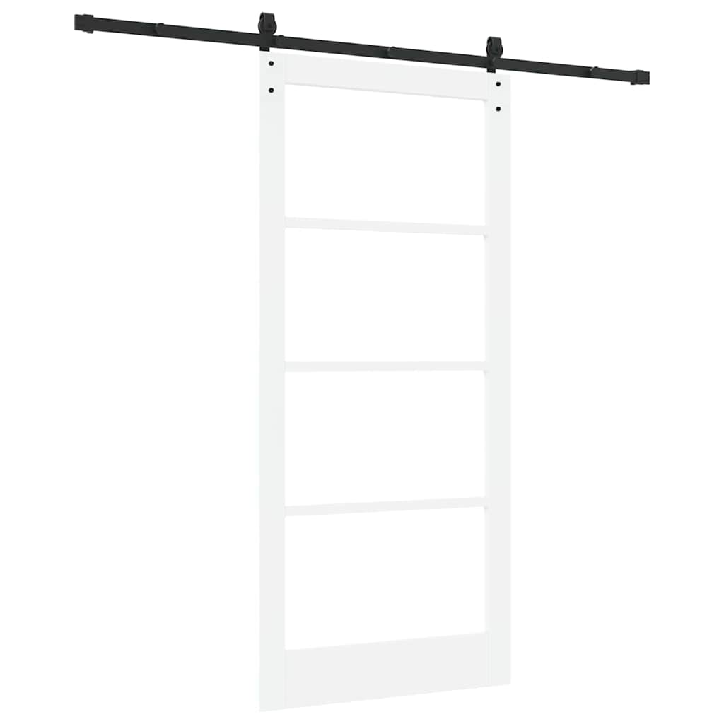 Schuifdeur ORKDAL Wit 93 x 202 cm Massief grenenhout en glas is nu te koop bij PeponiXL, paradijselijk wonen!