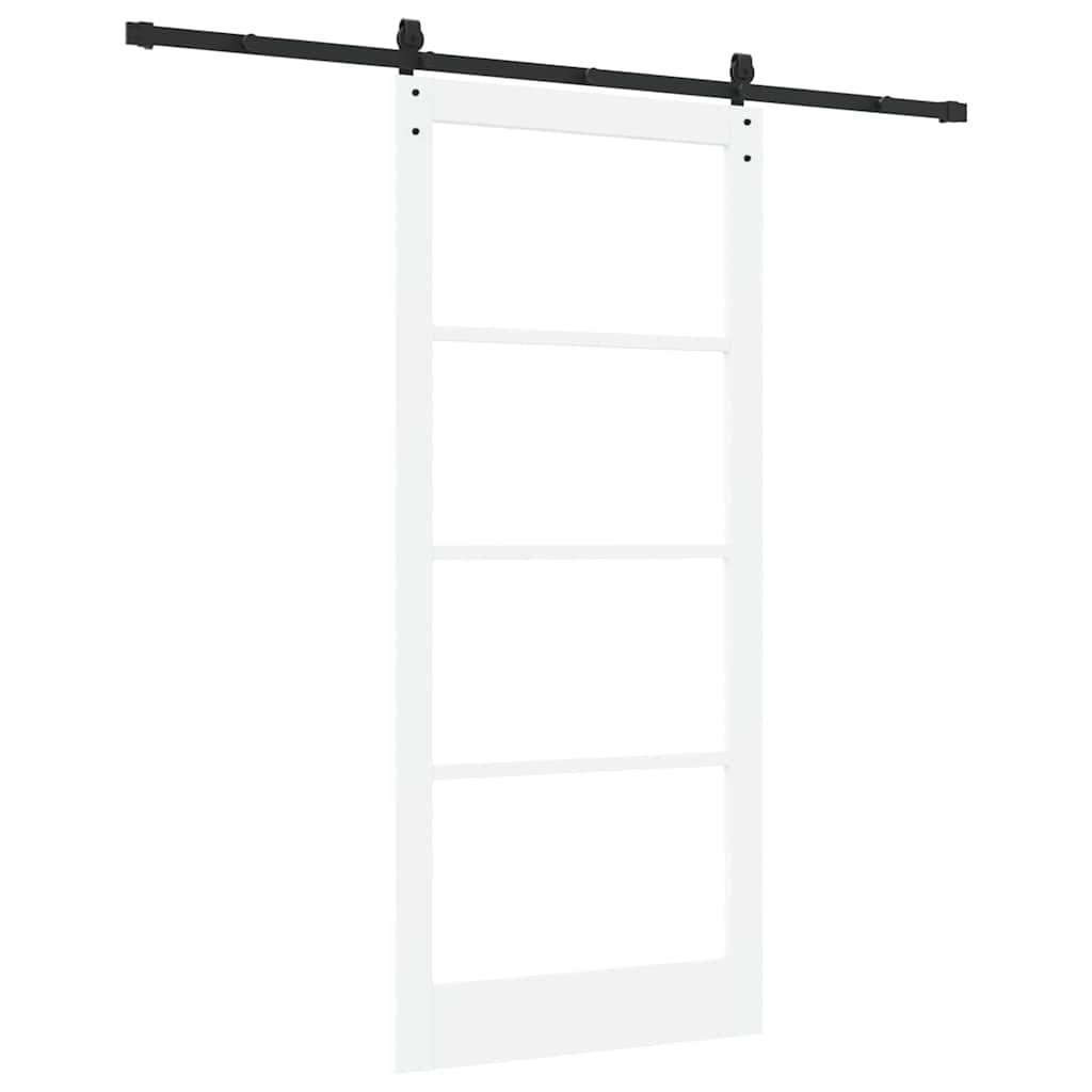 Schuifdeur ORKDAL Wit 93 x 211 cm Massief grenenhout en glas is nu te koop bij PeponiXL, paradijselijk wonen!