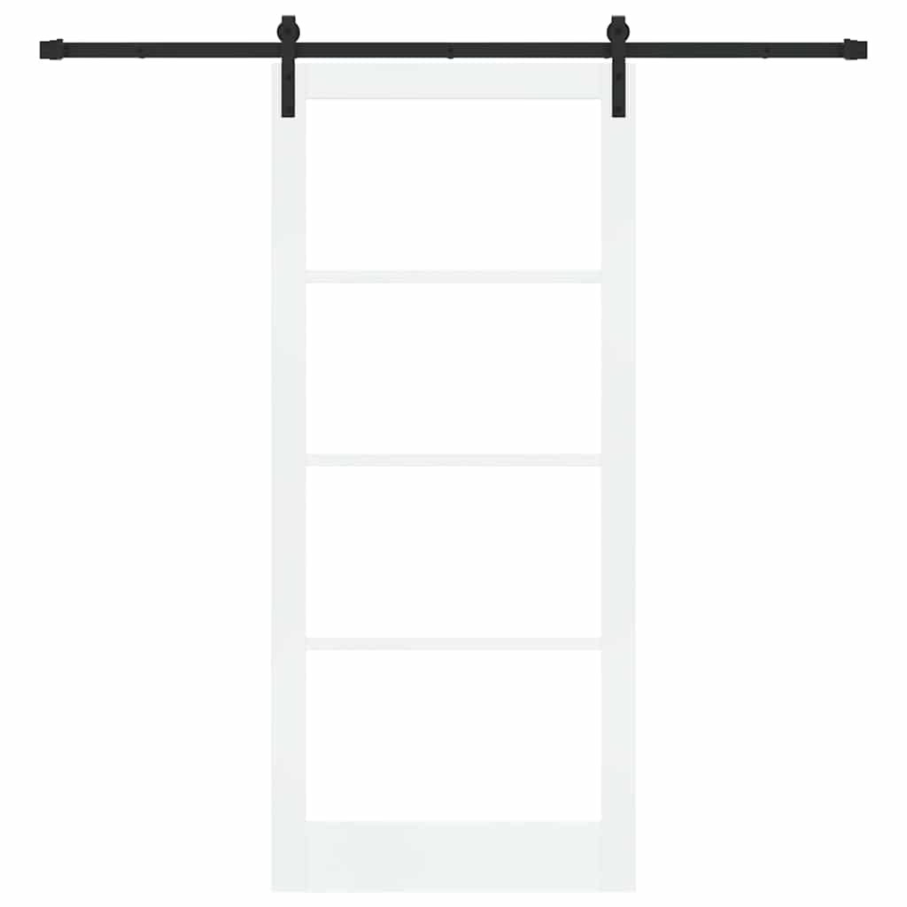 Schuifdeur ORKDAL Wit 93 x 211 cm Massief grenenhout en glas is nu te koop bij PeponiXL, paradijselijk wonen!