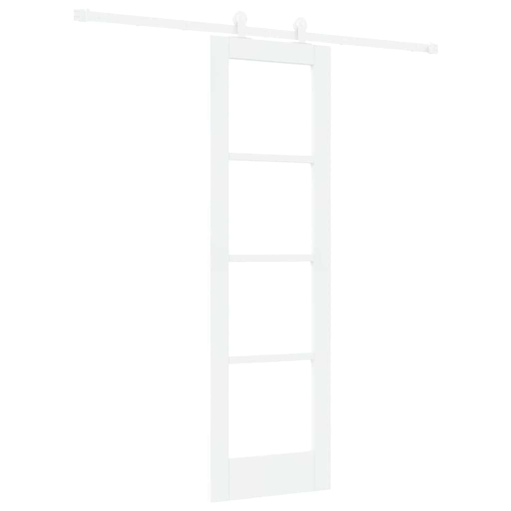 Schuifdeur ORKDAL Wit 61 x 198,5 cm Massief grenenhout en glas is nu te koop bij PeponiXL, paradijselijk wonen!