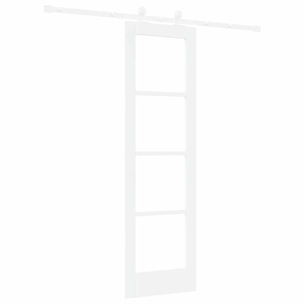 Schuifdeur ORKDAL Wit 61 x 198,5 cm Massief grenenhout en glas is nu te koop bij PeponiXL, paradijselijk wonen!