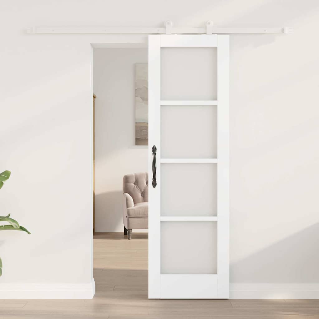 Schuifdeur ORKDAL Wit 61 x 198,5 cm Massief grenenhout en glas is nu te koop bij PeponiXL, paradijselijk wonen!