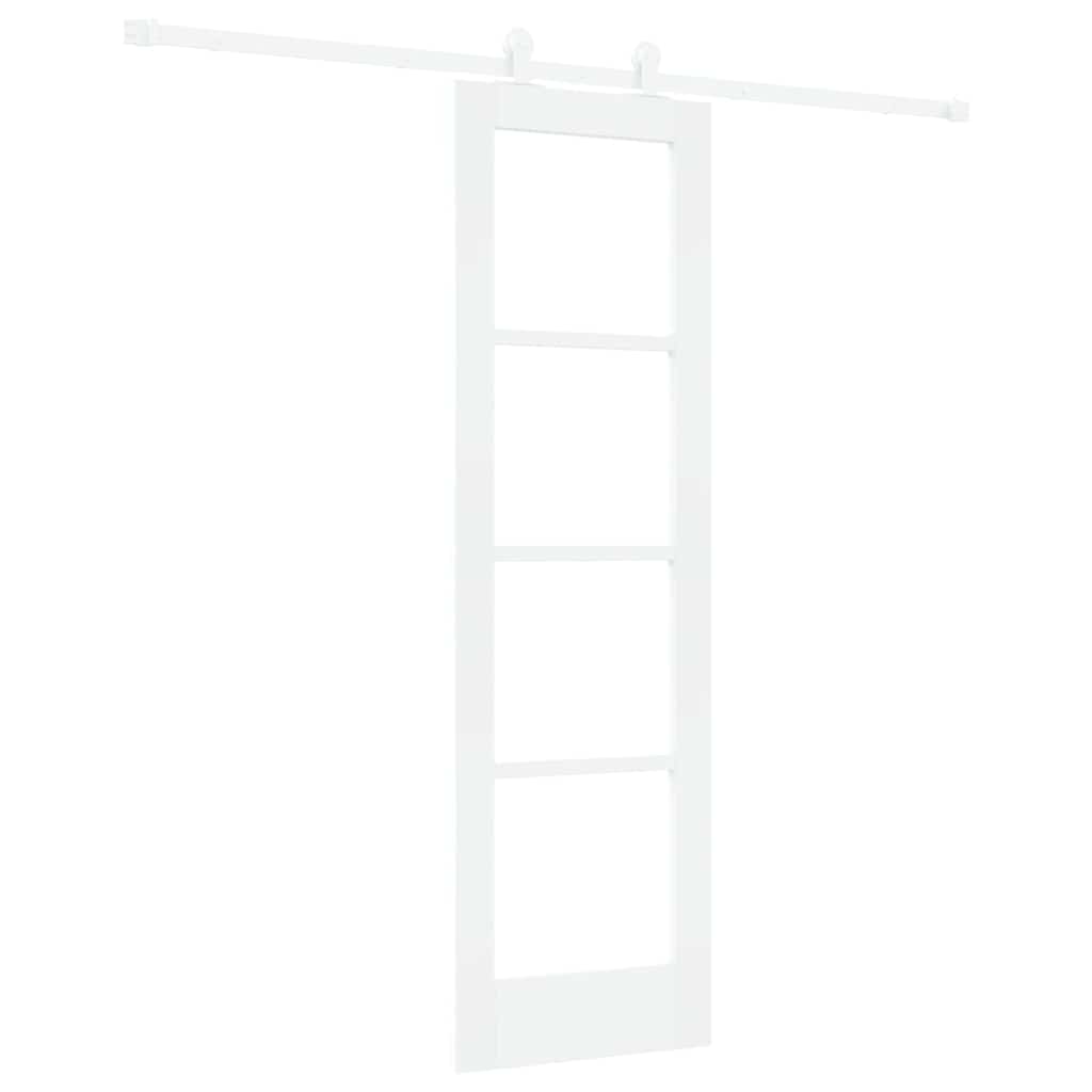 Schuifdeur ORKDAL Wit 61 x 198,5 cm Massief grenenhout en glas is nu te koop bij PeponiXL, paradijselijk wonen!