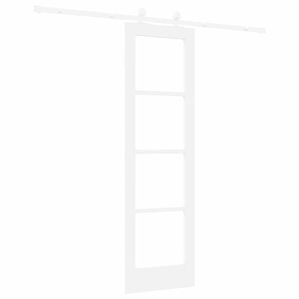 Schuifdeur ORKDAL Wit 61 x 198,5 cm Massief grenenhout en glas is nu te koop bij PeponiXL, paradijselijk wonen!