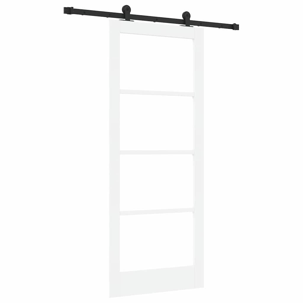 Schuifdeur ORKDAL Wit 83 x 202 cm Massief grenenhout en glas is nu te koop bij PeponiXL, paradijselijk wonen!