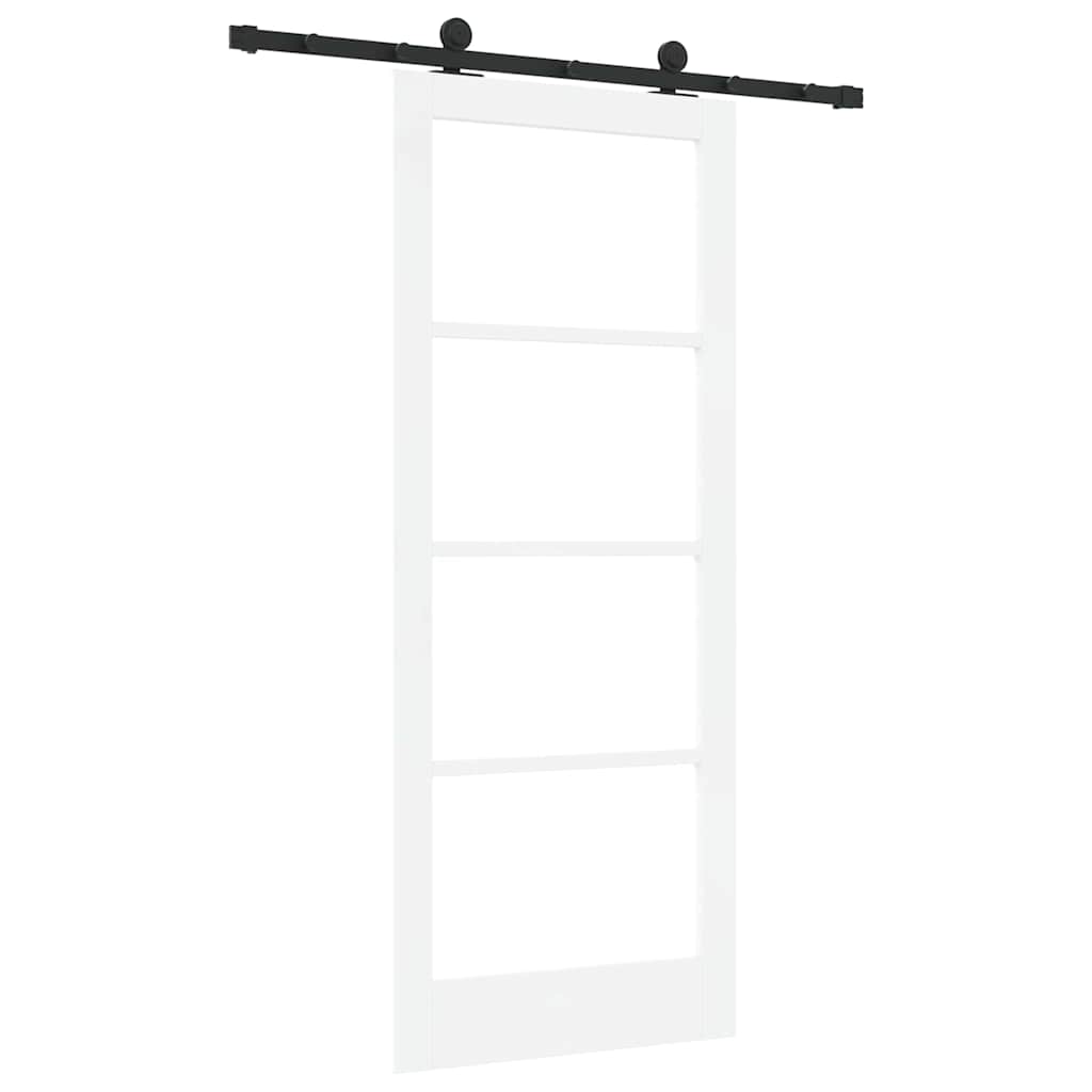 Schuifdeur ORKDAL Wit 83 x 202 cm Massief grenenhout en glas is nu te koop bij PeponiXL, paradijselijk wonen!