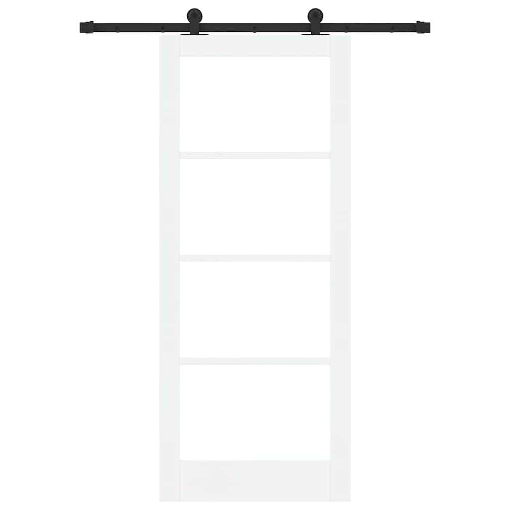 Schuifdeur ORKDAL Wit 83 x 202 cm Massief grenenhout en glas is nu te koop bij PeponiXL, paradijselijk wonen!