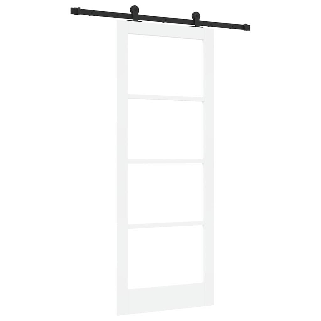 Schuifdeur ORKDAL Wit 83 x 211 cm Massief grenenhout en glas is nu te koop bij PeponiXL, paradijselijk wonen!