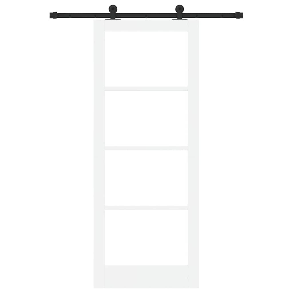 Schuifdeur ORKDAL Wit 83 x 211 cm Massief grenenhout en glas is nu te koop bij PeponiXL, paradijselijk wonen!