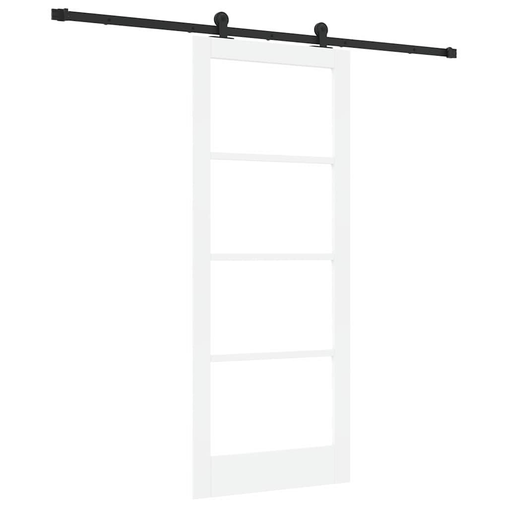 Schuifdeur ORKDAL Wit 83 x 202 cm Massief grenenhout en glas is nu te koop bij PeponiXL, paradijselijk wonen!