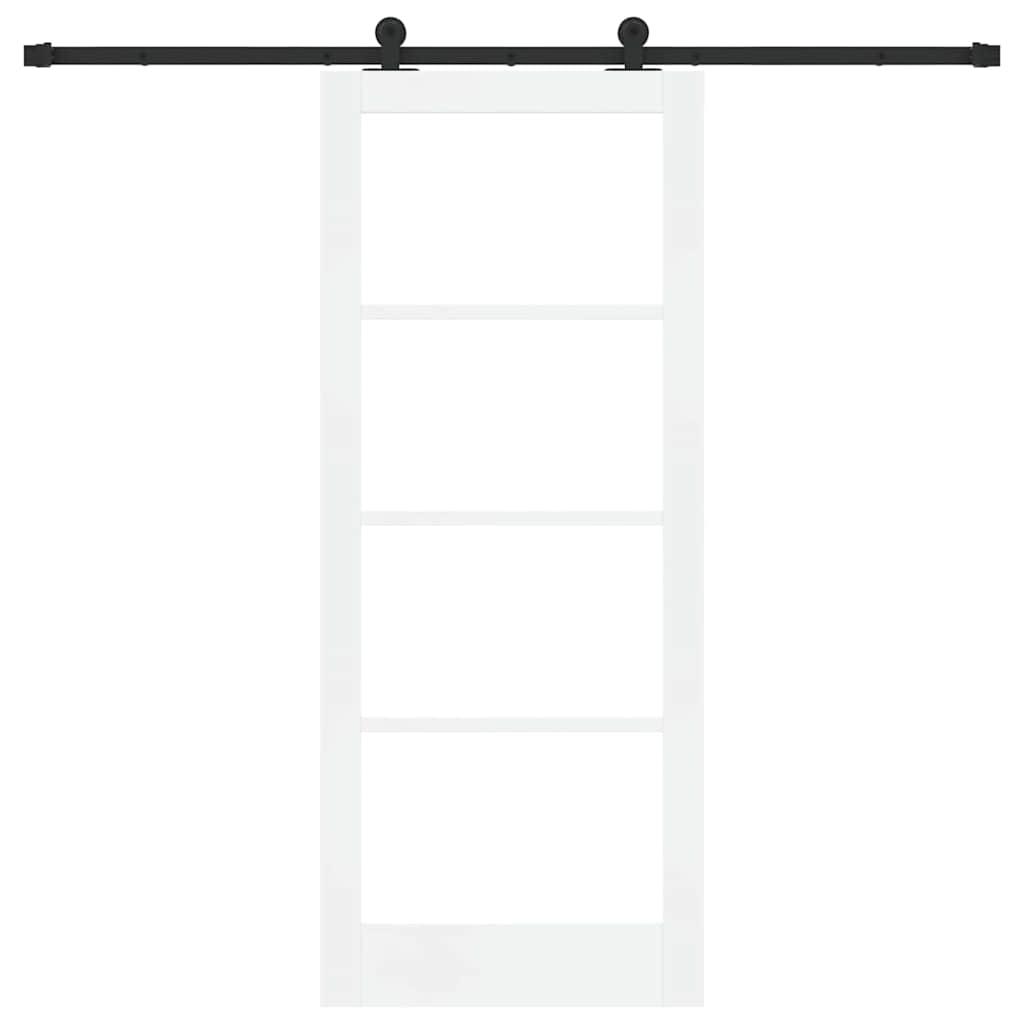 Schuifdeur ORKDAL Wit 83 x 202 cm Massief grenenhout en glas is nu te koop bij PeponiXL, paradijselijk wonen!