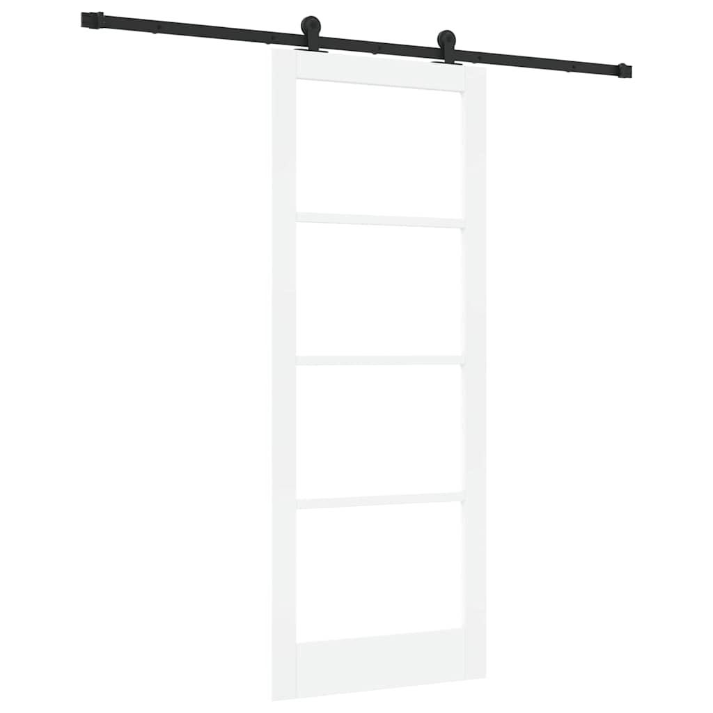 Schuifdeur ORKDAL Wit 83 x 211 cm Massief grenenhout en glas is nu te koop bij PeponiXL, paradijselijk wonen!