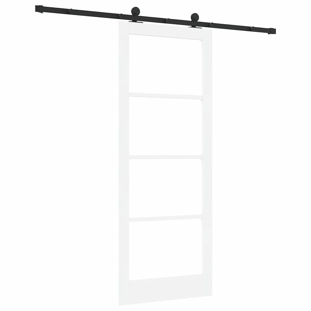 Schuifdeur ORKDAL Wit 83 x 211 cm Massief grenenhout en glas is nu te koop bij PeponiXL, paradijselijk wonen!