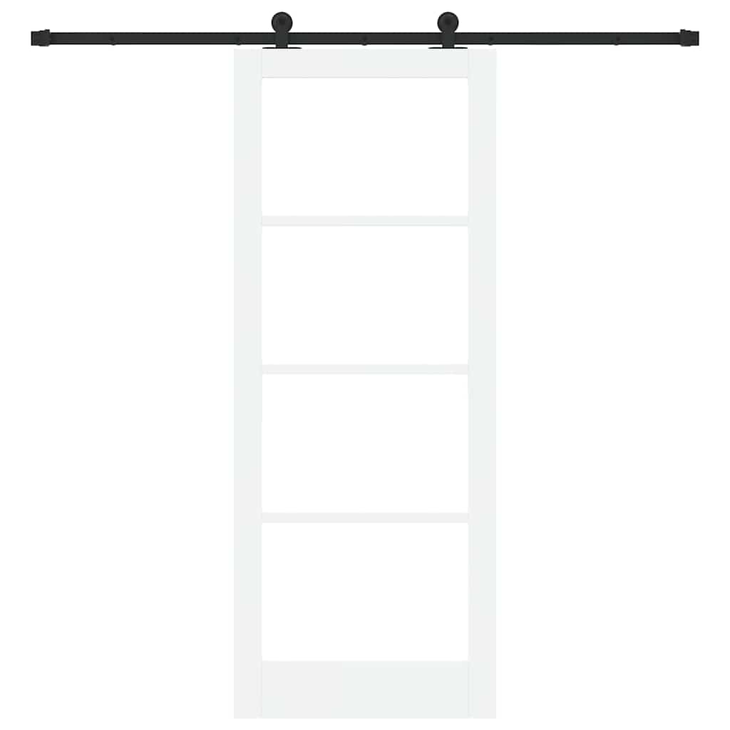 Schuifdeur ORKDAL Wit 83 x 211 cm Massief grenenhout en glas is nu te koop bij PeponiXL, paradijselijk wonen!