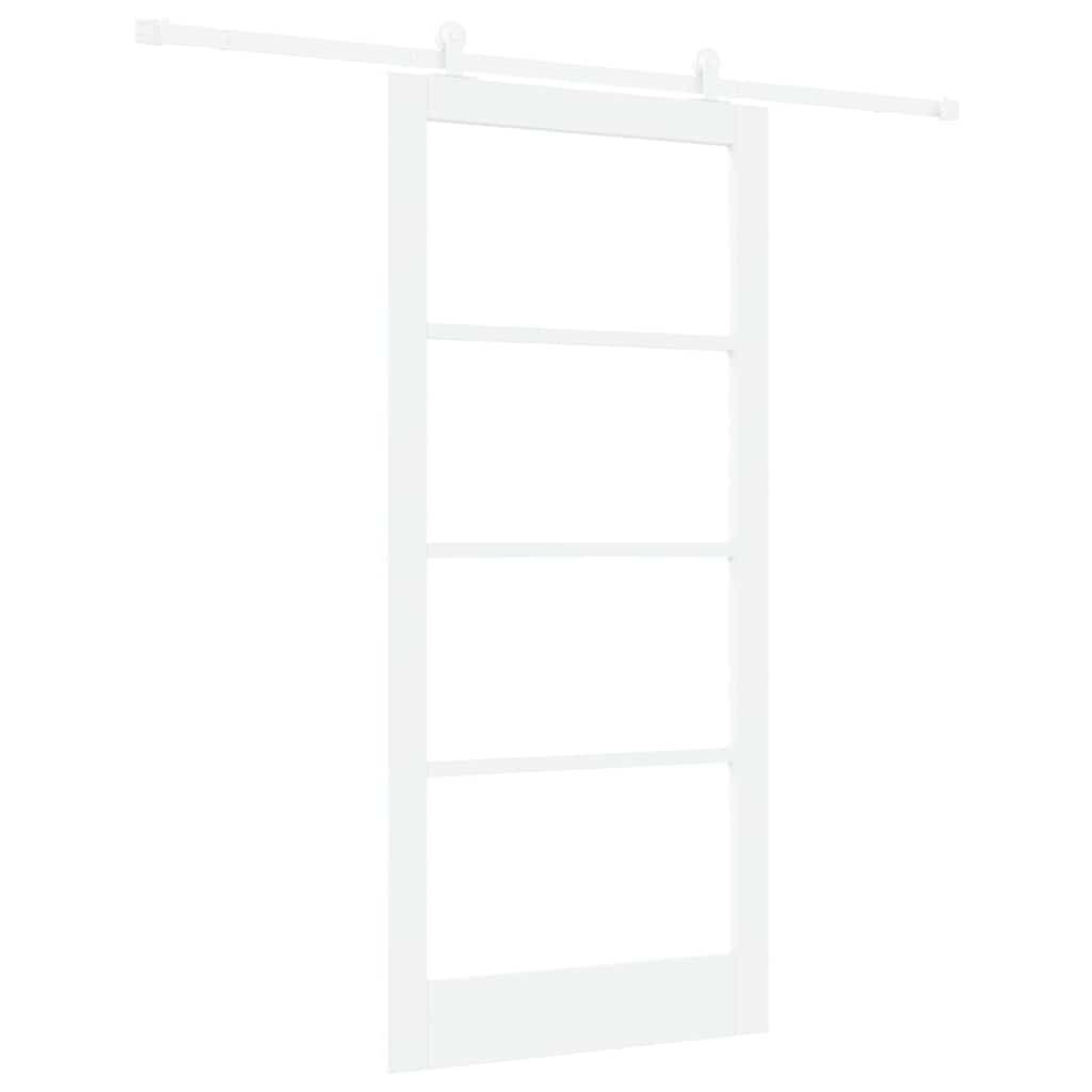 Schuifdeur ORKDAL Wit 93 x 202 cm Massief grenenhout en glas is nu te koop bij PeponiXL, paradijselijk wonen!