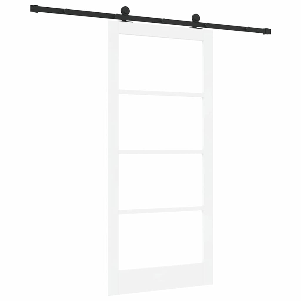 Schuifdeur ORKDAL Wit 93 x 202 cm Massief grenenhout en glas is nu te koop bij PeponiXL, paradijselijk wonen!