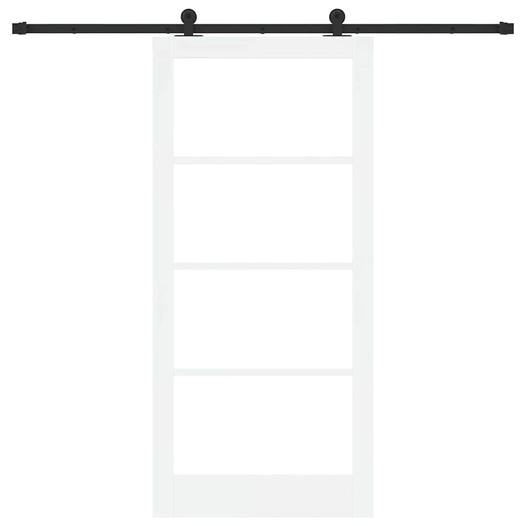 Schuifdeur ORKDAL Wit 93 x 202 cm Massief grenenhout en glas is nu te koop bij PeponiXL, paradijselijk wonen!