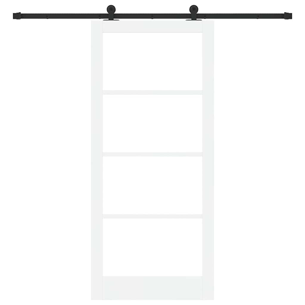 Schuifdeur ORKDAL Wit 93 x 211 cm Massief grenenhout en glas is nu te koop bij PeponiXL, paradijselijk wonen!