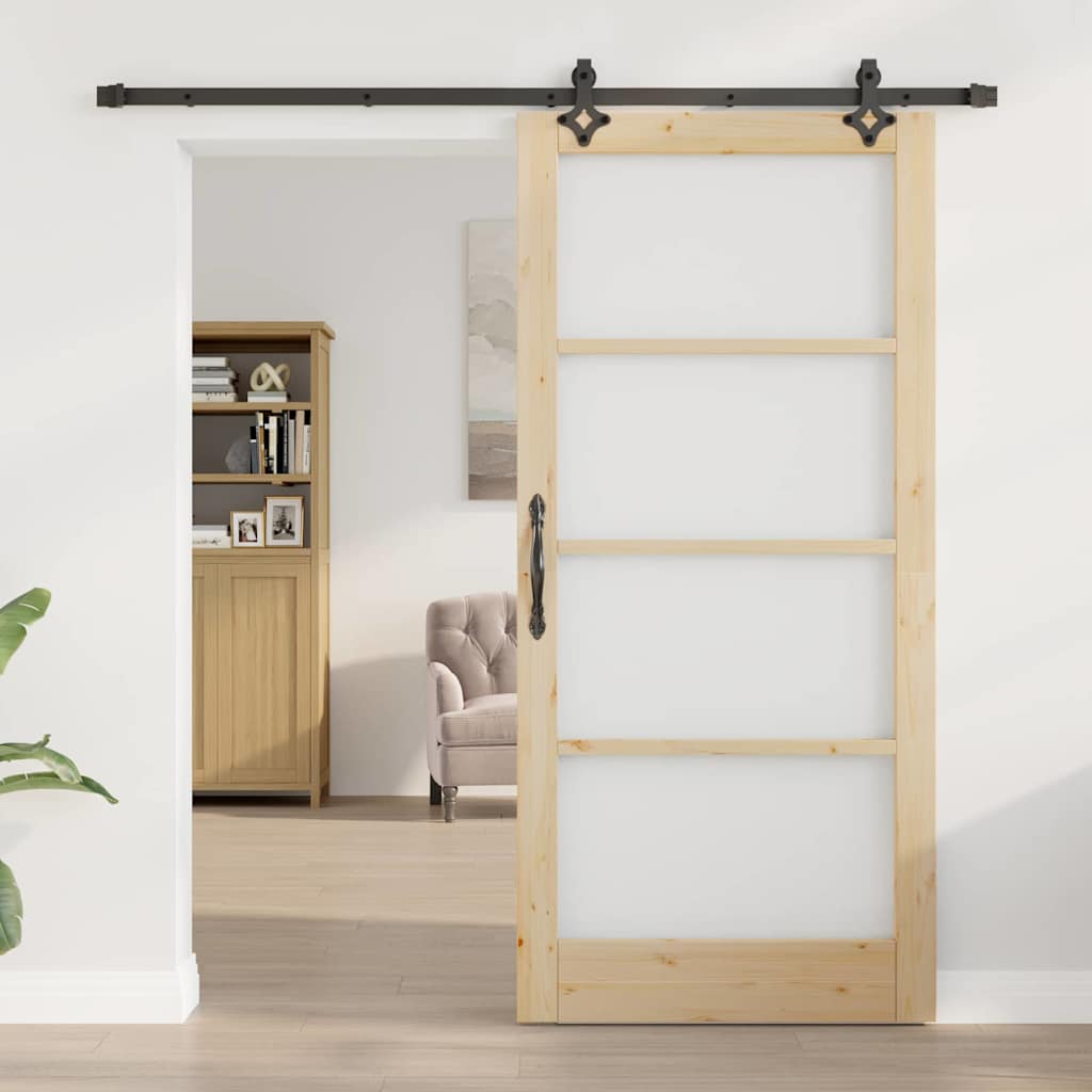 Schuifdeur ORKDAL Natuurlijk en Zwart 93 x 202 cm is nu te koop bij PeponiXL, paradijselijk wonen!