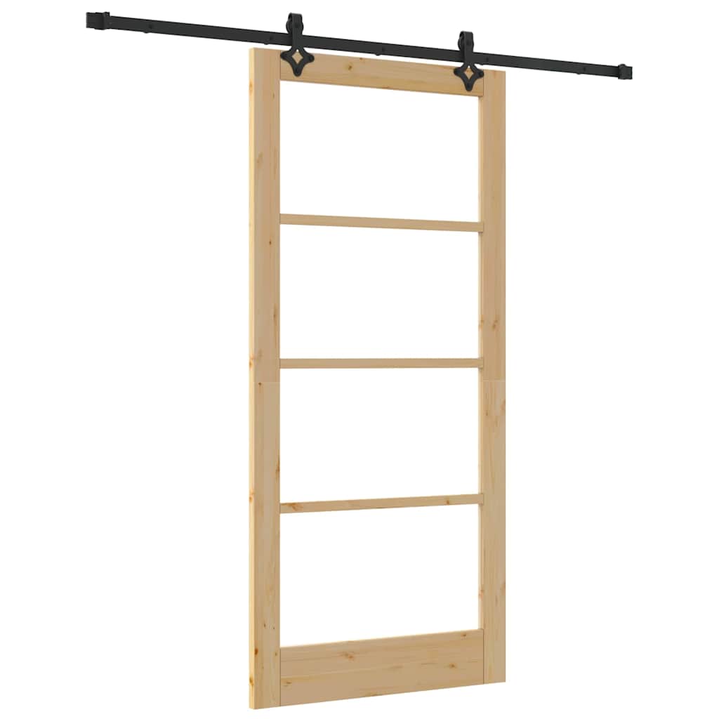 Schuifdeur ORKDAL Natuurlijk en Zwart 93 x 202 cm is nu te koop bij PeponiXL, paradijselijk wonen!