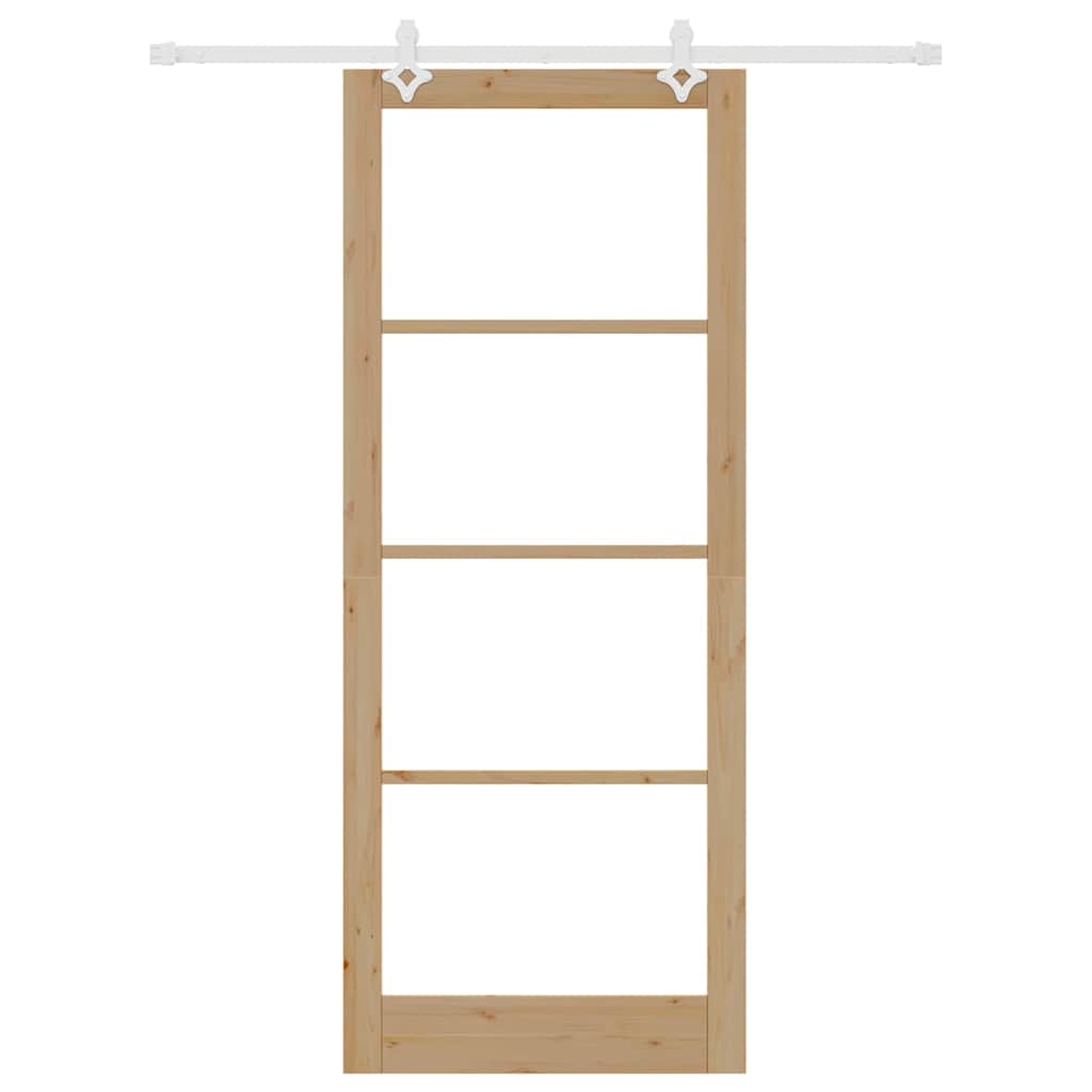 Schuifdeur Naturel 93 x 232 cm Massief grenenhout en glas is nu te koop bij PeponiXL, paradijselijk wonen!