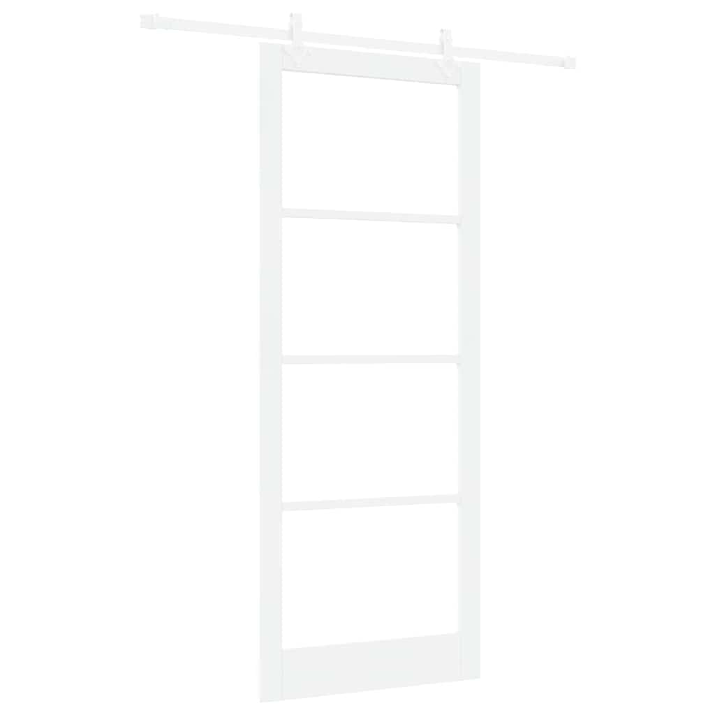 Schuifdeur Wit 93 x 232 cm Massief grenenhout en glas is nu te koop bij PeponiXL, paradijselijk wonen!
