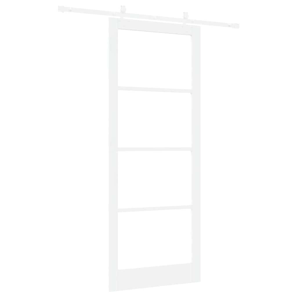 Schuifdeur Wit 93 x 232 cm Massief grenenhout en glas is nu te koop bij PeponiXL, paradijselijk wonen!