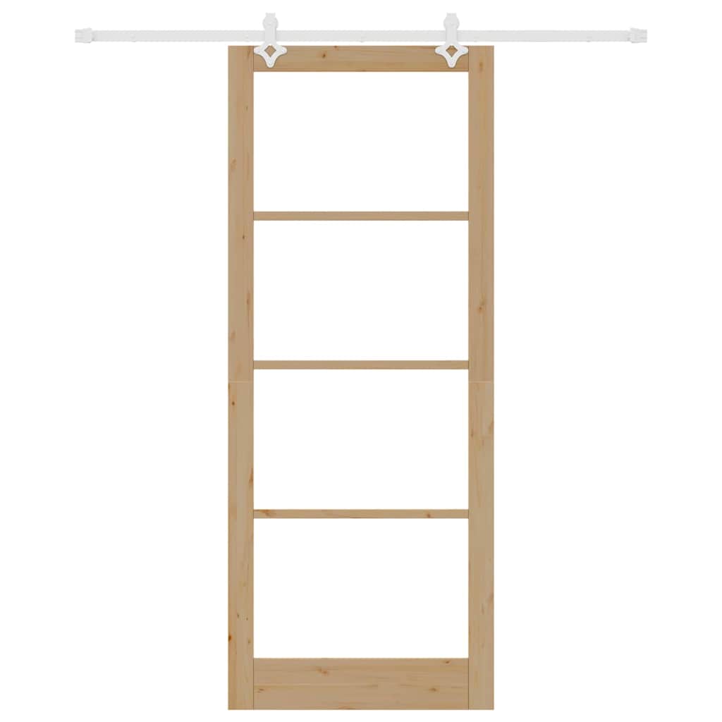 Schuifdeur Naturel 93 x 232 cm Massief grenenhout en glas is nu te koop bij PeponiXL, paradijselijk wonen!