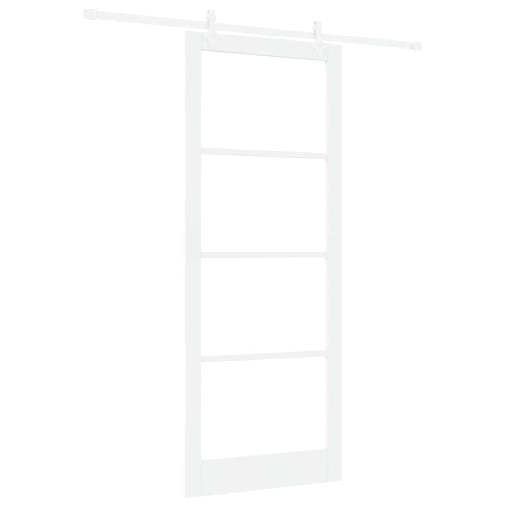 Schuifdeur Wit 93 x 232 cm Massief grenenhout en glas is nu te koop bij PeponiXL, paradijselijk wonen!
