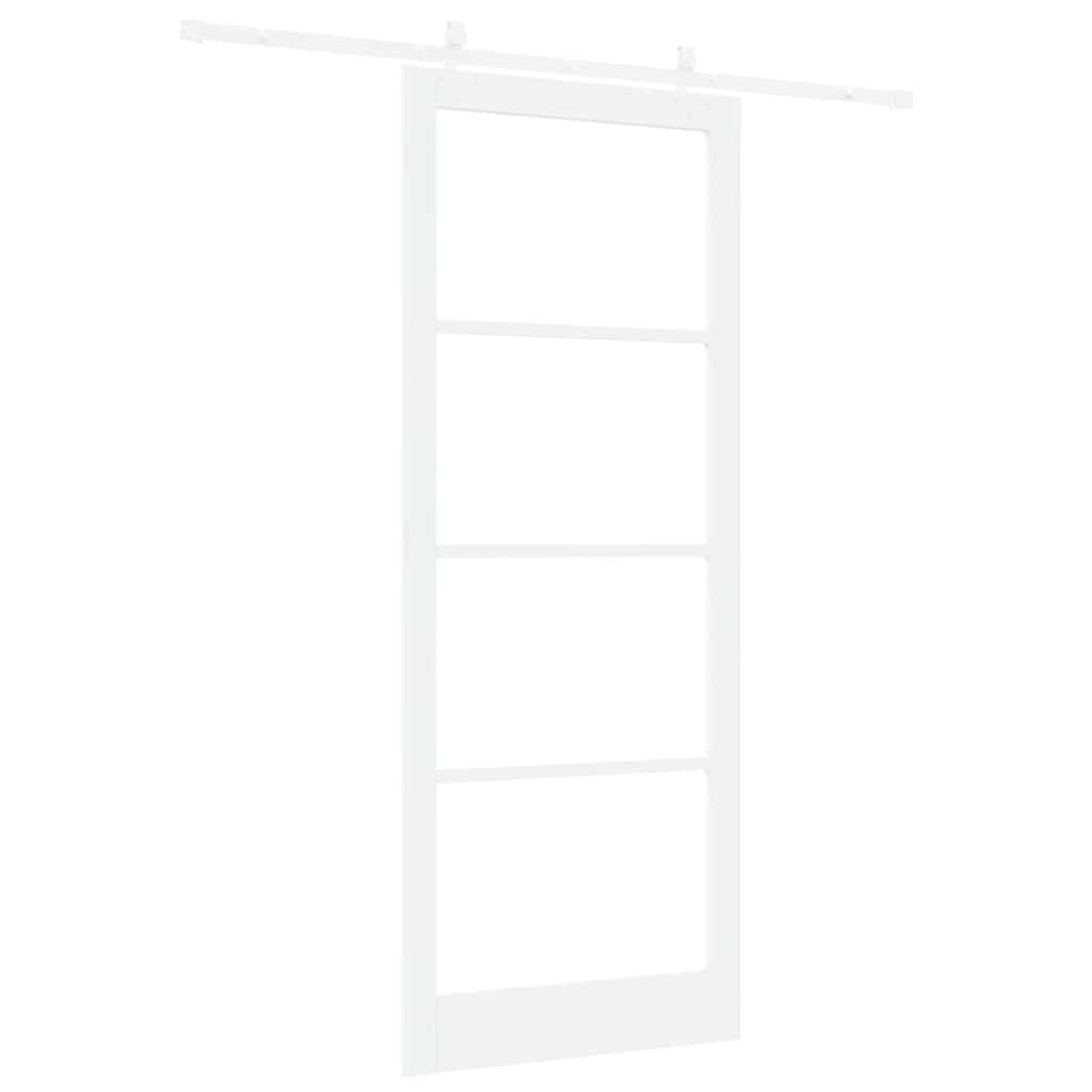 Schuifdeur Wit 93 x 232 cm Massief grenenhout en glas is nu te koop bij PeponiXL, paradijselijk wonen!