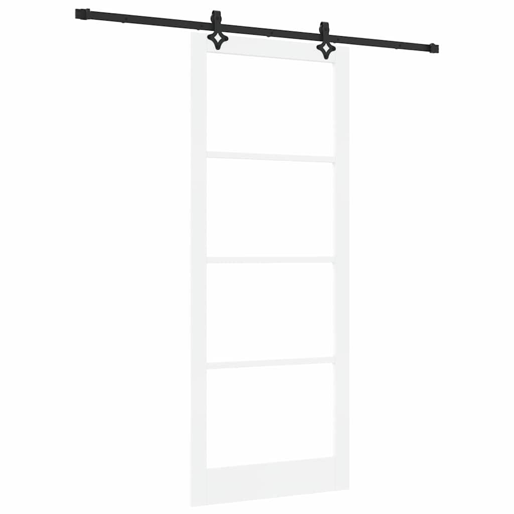 Schuifdeur Wit 93 x 232 cm Massief grenenhout en glas is nu te koop bij PeponiXL, paradijselijk wonen!