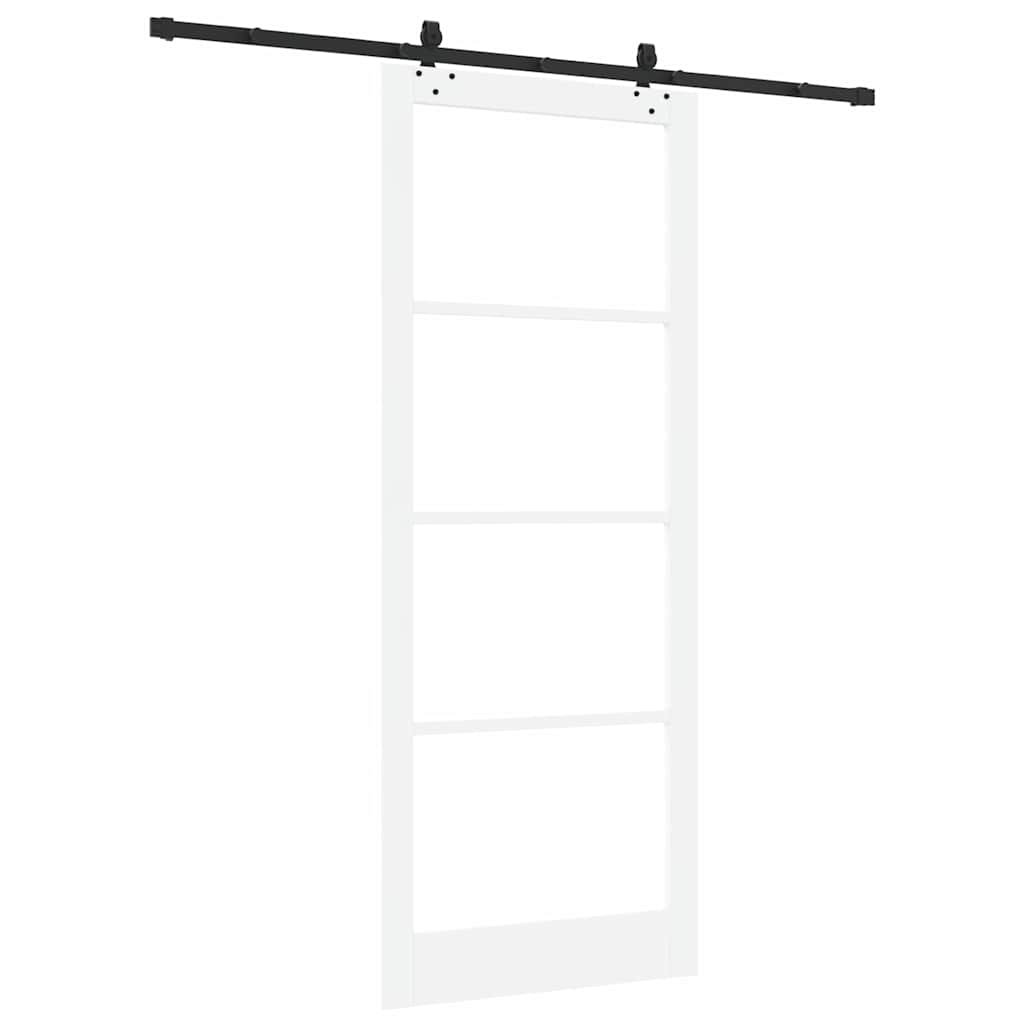 Schuifdeur Wit 93 x 232 cm Massief grenenhout en glas is nu te koop bij PeponiXL, paradijselijk wonen!