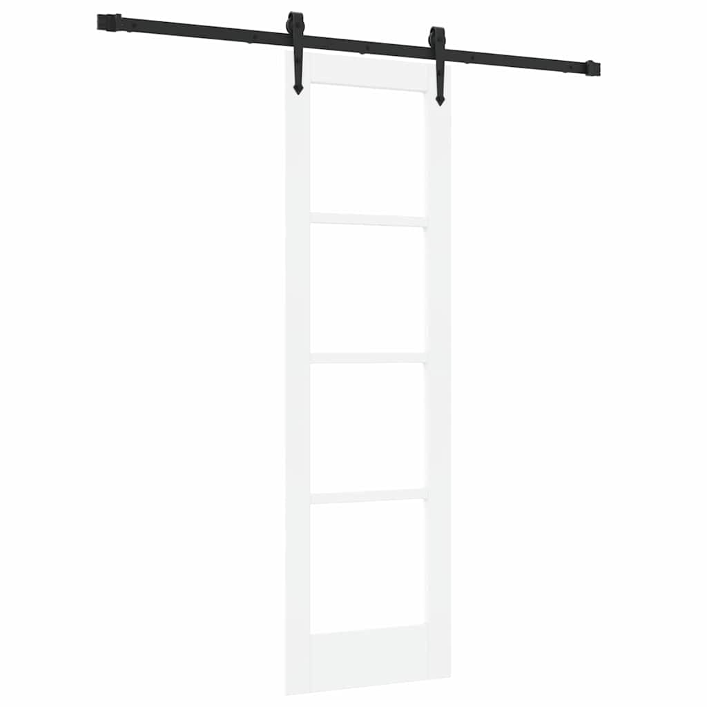 Schuifdeur Wit 61 x 198,5 cm Massief grenenhout en glas is nu te koop bij PeponiXL, paradijselijk wonen!