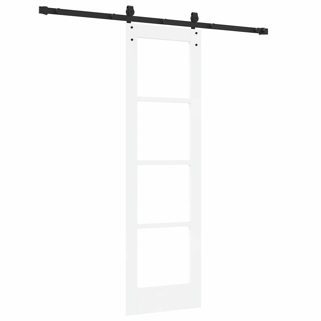 Schuifdeur Wit 61 x 198,5 cm Massief grenenhout en glas is nu te koop bij PeponiXL, paradijselijk wonen!