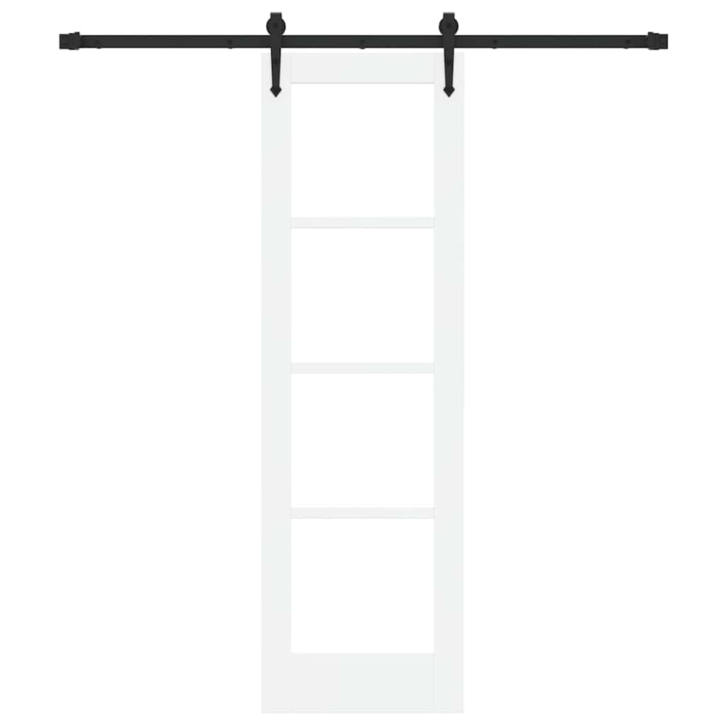 Schuifdeur Wit 61 x 198,5 cm Massief grenenhout en glas is nu te koop bij PeponiXL, paradijselijk wonen!