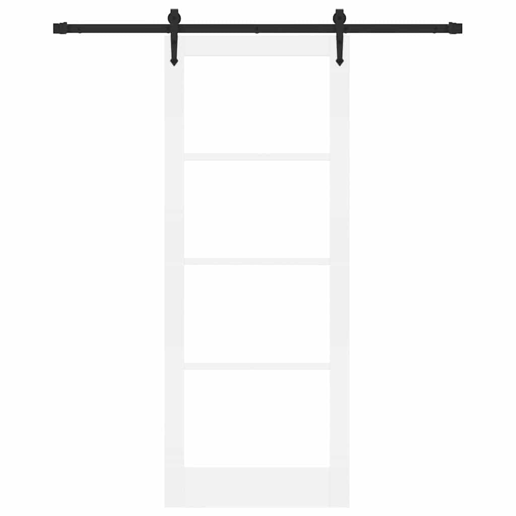 Schuifdeur Wit 83 x 211 cm Massief grenenhout en glas is nu te koop bij PeponiXL, paradijselijk wonen!