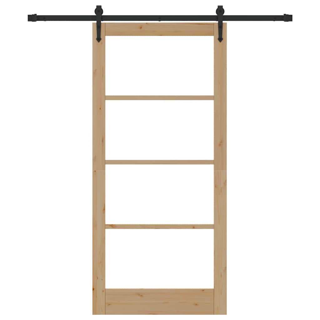 Schuifdeur Naturel 93 x 202 cm Massief grenenhout en glas is nu te koop bij PeponiXL, paradijselijk wonen!