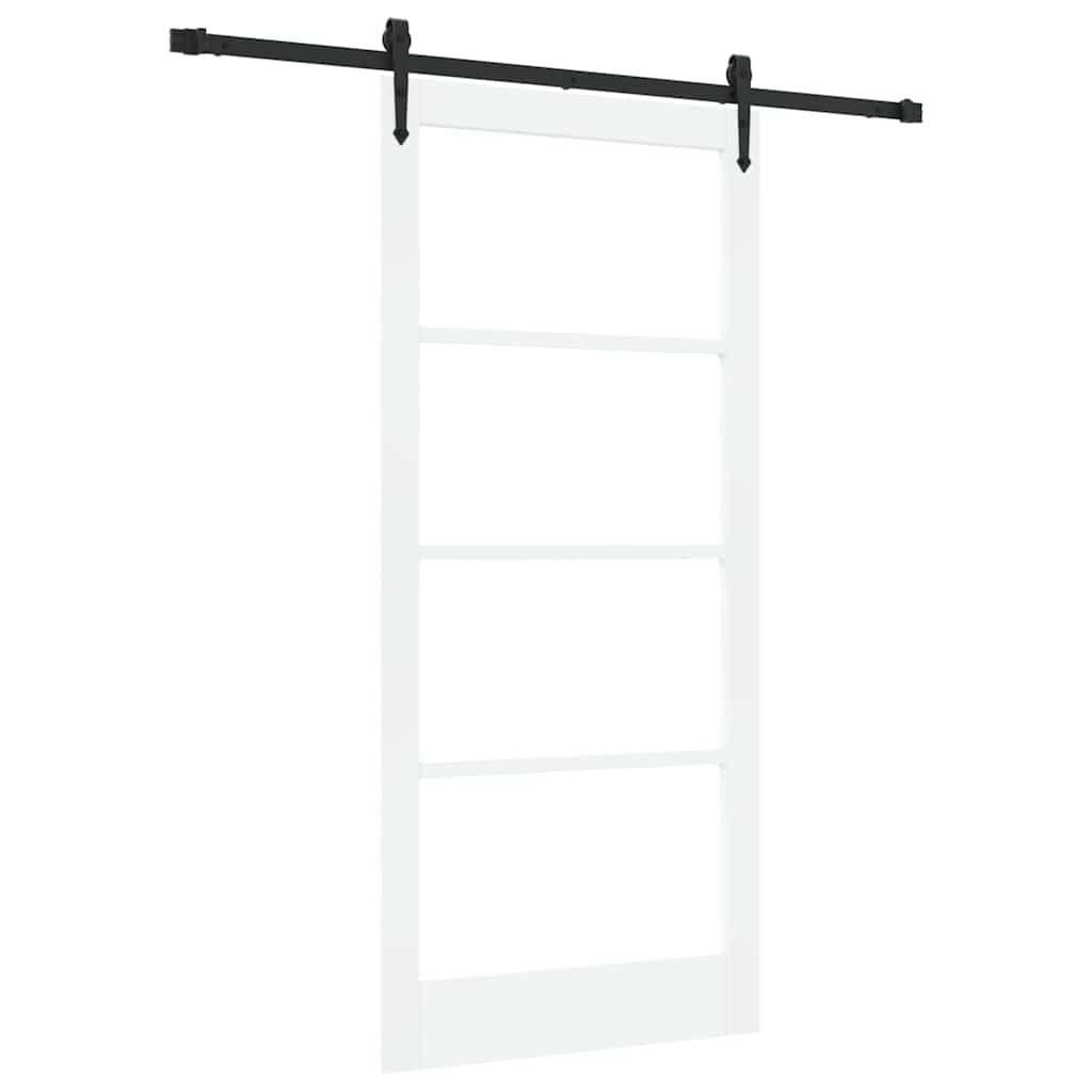 Schuifdeur Wit 93 x 202 cm Massief grenenhout en glas is nu te koop bij PeponiXL, paradijselijk wonen!