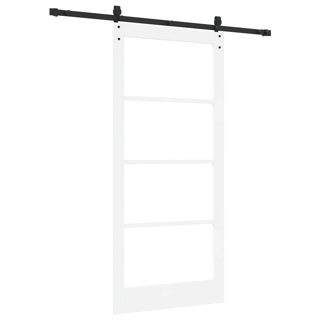 Schuifdeur Wit 93 x 202 cm Massief grenenhout en glas is nu te koop bij PeponiXL, paradijselijk wonen!