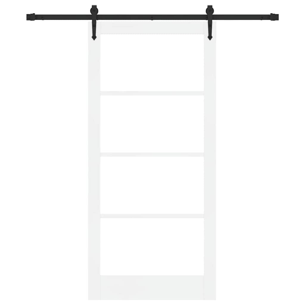 Schuifdeur Wit 93 x 202 cm Massief grenenhout en glas is nu te koop bij PeponiXL, paradijselijk wonen!