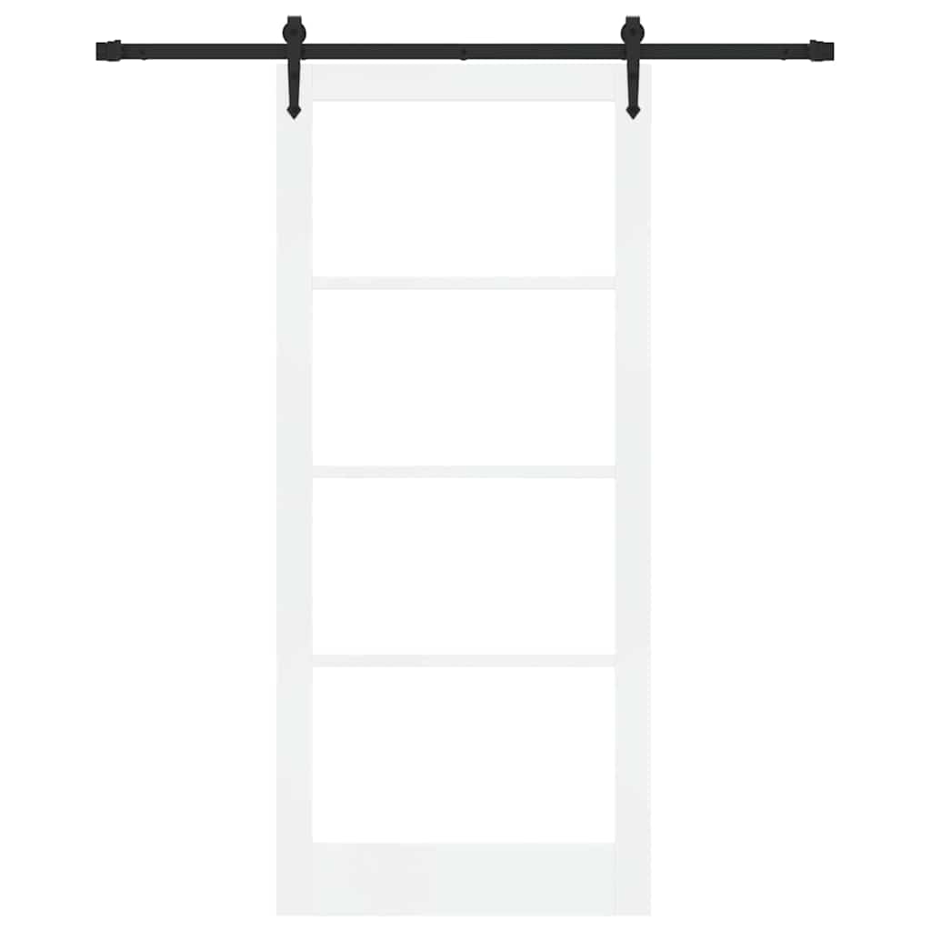 Schuifdeur Wit 93 x 211 cm Massief grenenhout en glas is nu te koop bij PeponiXL, paradijselijk wonen!