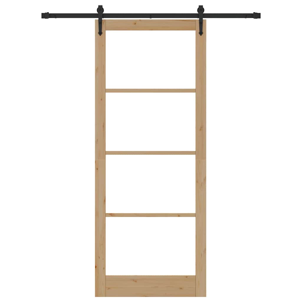 Schuifdeur Naturel 93 x 232 cm Massief grenenhout en glas is nu te koop bij PeponiXL, paradijselijk wonen!