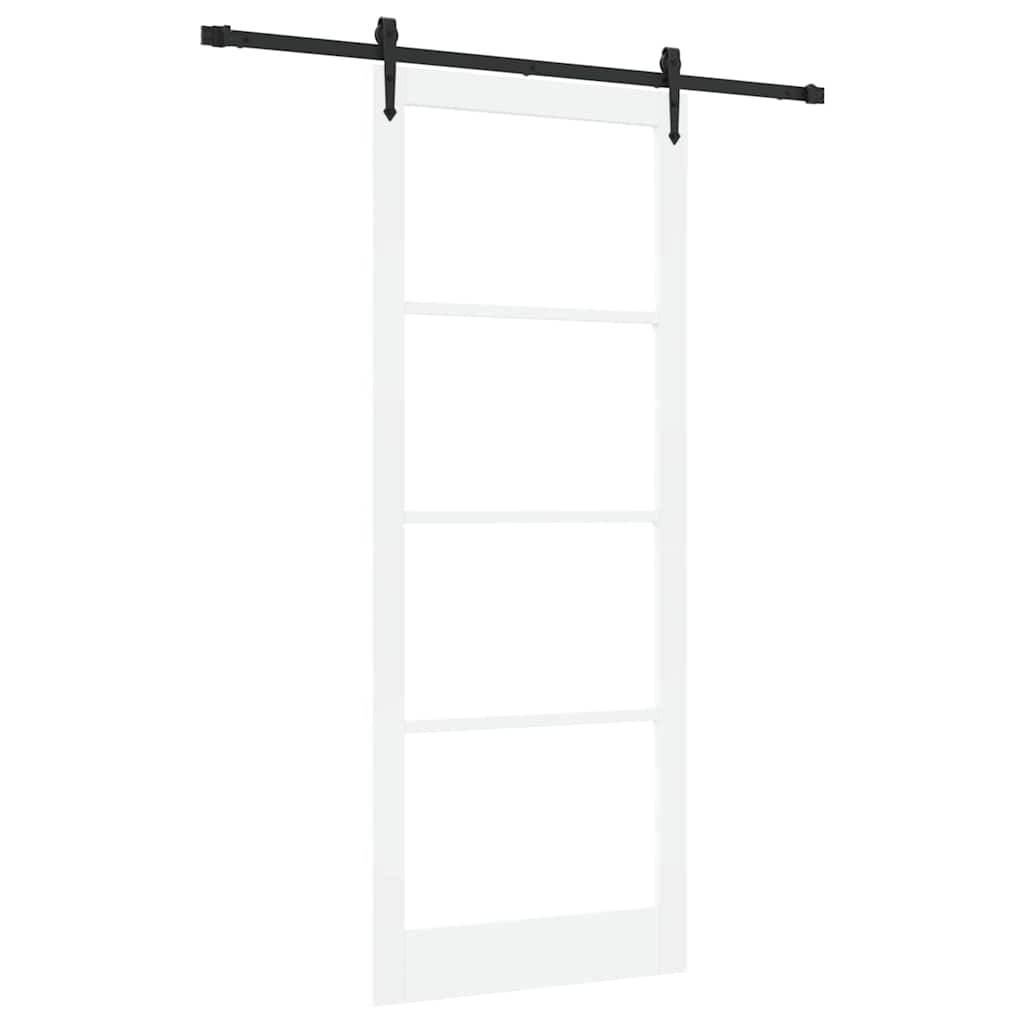 Schuifdeur Wit 93 x 232 cm Massief grenenhout en glas is nu te koop bij PeponiXL, paradijselijk wonen!