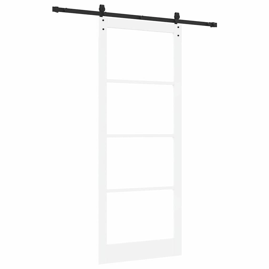 Schuifdeur Wit 93 x 232 cm Massief grenenhout en glas is nu te koop bij PeponiXL, paradijselijk wonen!